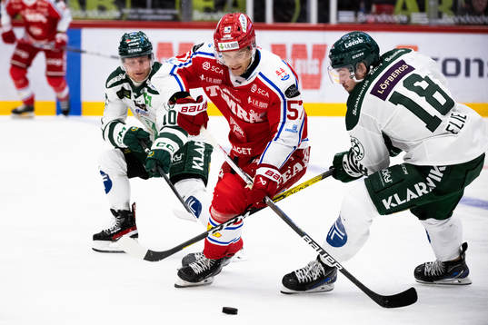 Timrås Anton Wedin och Färjestads Remi Elie