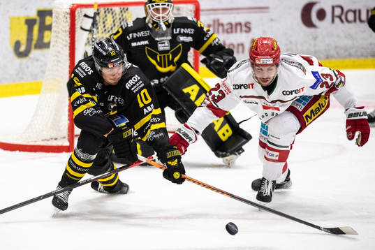 Västerås Jimmie Jansson och Modos Josh Dickinson