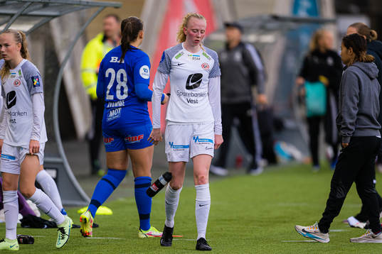 Tomine Svendheim of Arna-Bjørnar looks dejected