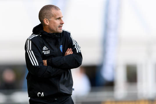 Falkenbergs tränare Christoffer Andersson