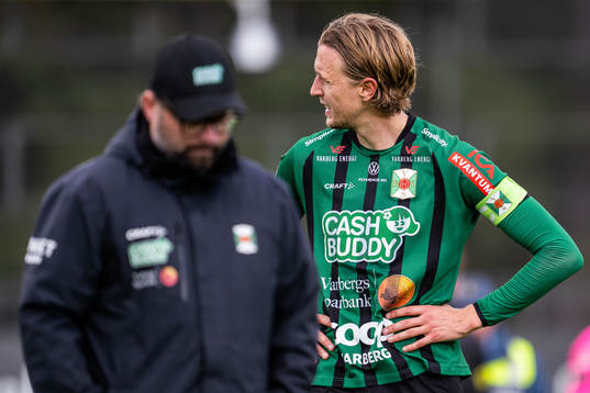 Varbergs huvudtränare Joakim Persson och Joakim Lindner