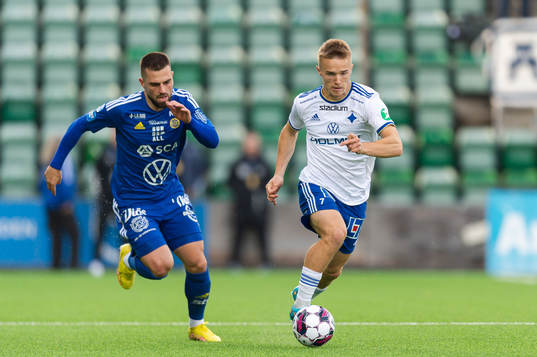 GIF Sundsvalls Rasmus Lindkvist och IFK Norrköpings Jacob
