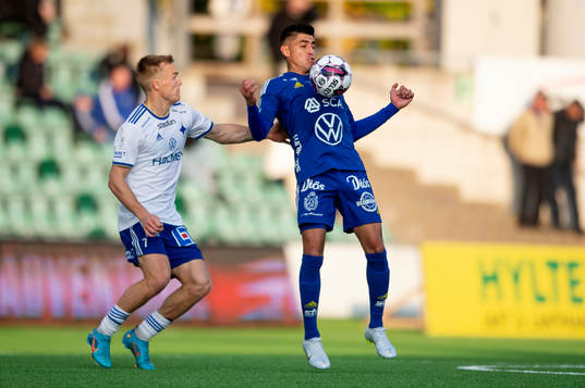 IFK Norrköpings Jacob Ortmark och GIF Sundsvalls Joe Corona