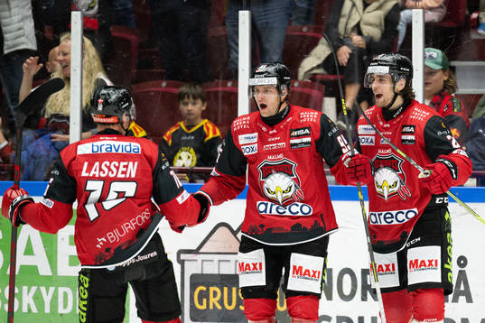 Malmö Redhawks Carl Persson jublar