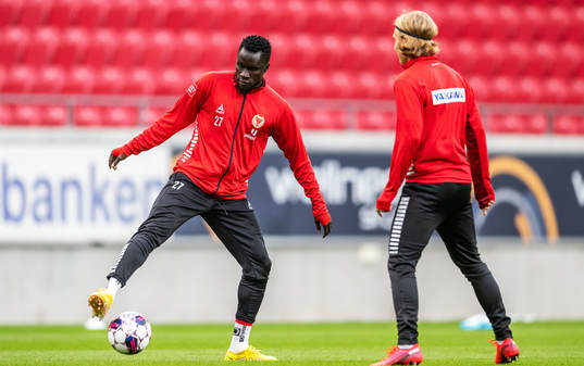 Kalmars Papa Alioune Diouf och Sebastian Nanasi