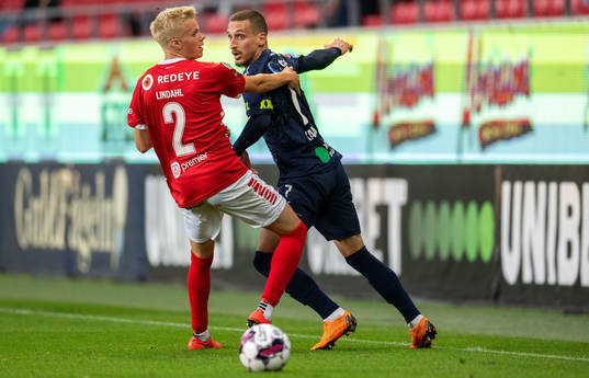 Kalmars Axel Lindahl och Helsingborgs Arian Kabashi