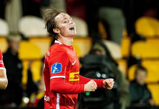 [DK=20221003: Andreas Schjelderup, FC Nordsjælland fejrer