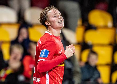 [DK=20221003: Andreas Schjelderup, FC Nordsjælland fejrer