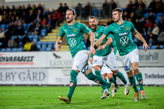 Jönköpings Södras Edin Hamidovic jublar