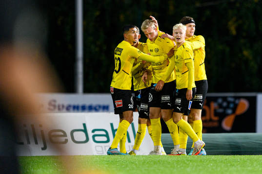 Värnamos spelare jublar