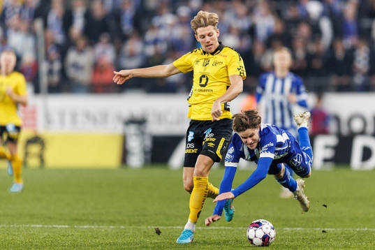 Elfsborgs Noah Söderberg och IFK Göteborgs Gustaf Norlin