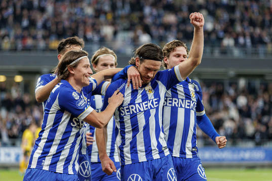 IFK Göteborgs Gustav Svensson jublar