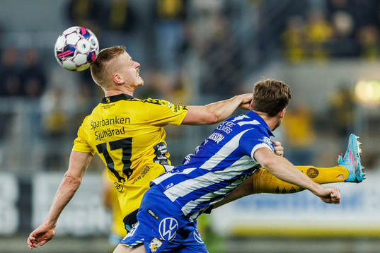 Elfsborgs Per Frick och IFK Göteborgs Carl Johansson