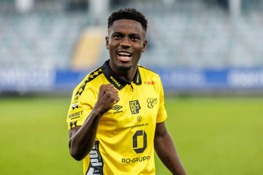 Elfsborgs Michael Baidoo jublar