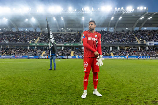 IFK Göteborgs målvakt Warner Hahn innan  fotbollsmatchen