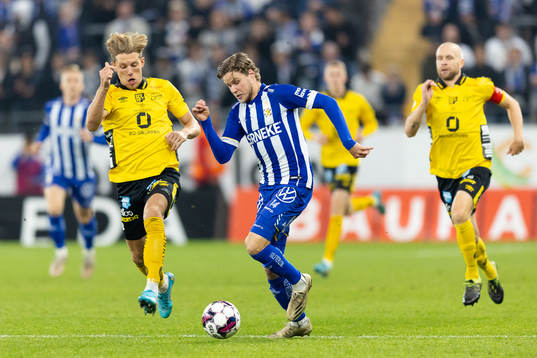 Elfsborgs Noah Söderberg och IFK Göteborgs Gustaf Norlin