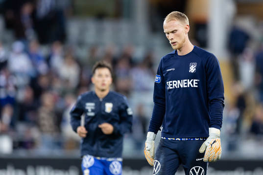 IFK Göteborgs Pontus Dahlberg innan fotbollsmatchen i