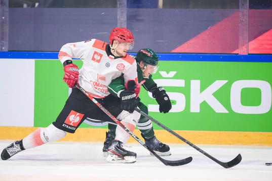 Robert Arrak of Cracovia and Patrik Lundh of Färjestad