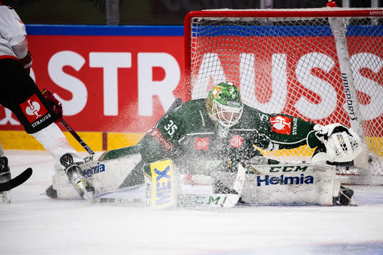 Damian Kapica of Comarch Cracovia scores 3-1 behind