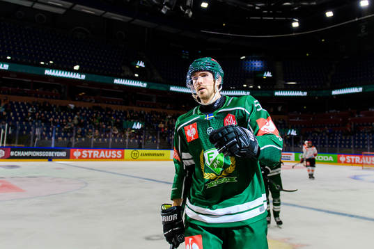August Tornberg of Färjestad celebrates