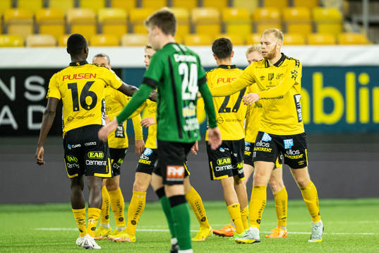 Elfsborgs Sveinn Aron Gudjohnsen jublar