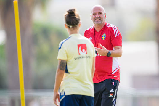 Assistant coach Magnus Wikman of the Swedish women's