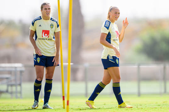 Filippa Angeldahl and Hanna Bennison of the Swedish women's