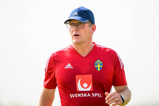 Goalkeeper coach Leif Troedsson of the Swedish women's