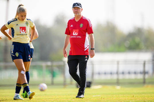 Head coach Peter Gerhardsson of the Swedish women's