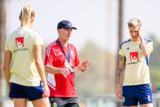 Head coach Peter Gerhardsson of the Swedish women's