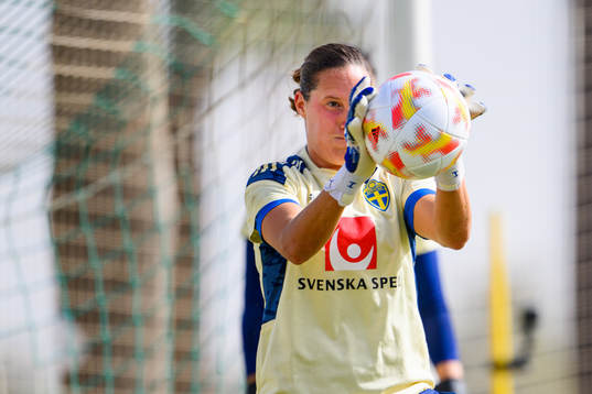 Goalkeeper Emma Lind of the Swedish women's national
