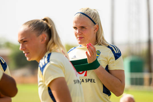 Goalkeeper Emma Holmgren of the Swedish women's national