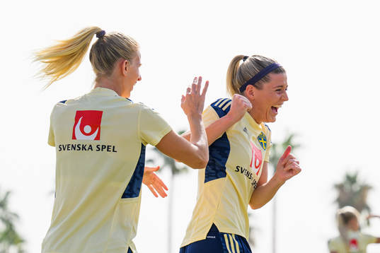 Sofia Jakobsson and Olivia Schough of the Swedish women's
