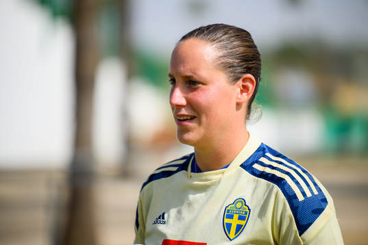 Goalkeeper Emma Lind of the Swedish women's national