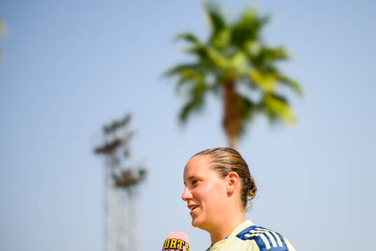 Goalkeeper Emma Lind of the Swedish women's national