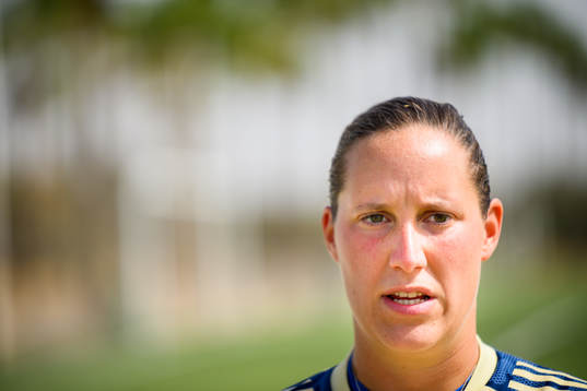 Goalkeeper Emma Lind of the Swedish women's national