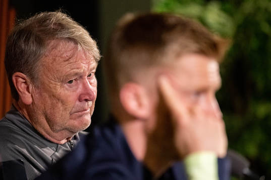 Head coach Åge Hareide and Anders Christiansen