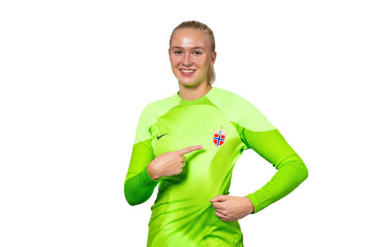 Goalkeeper Selma Panengstuen of the Norwegian women's