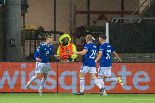 Ola Brynhildsen of Molde celebrates