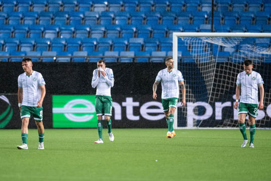 Sean Kavanagh of Shamrock Roverslooks dejected