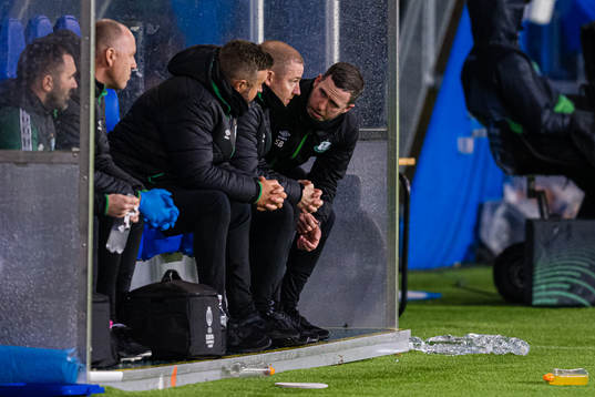 Stephen Bradley, head coach of Shamrock Rovers, looks