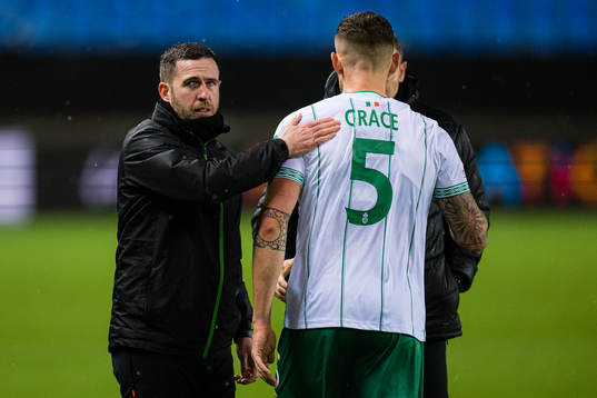 Stephen Bradley, head coach of Shamrock Rovers, and Lee