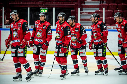 Malmö Redhawks spelare deppar