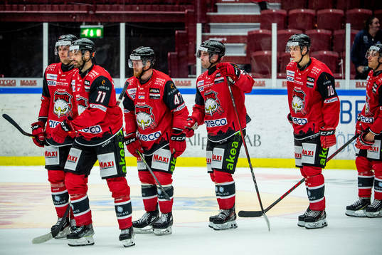 Malmö Redhawks spelare deppar