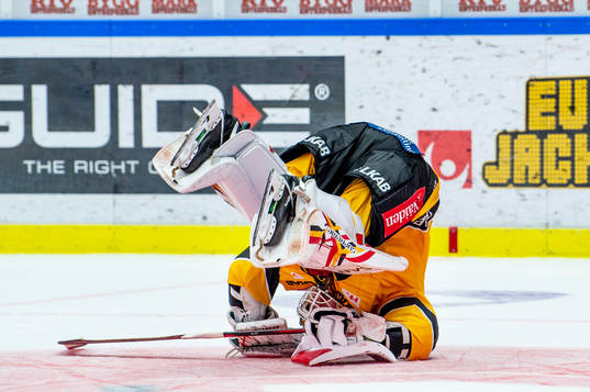 Luleås målvakt Joel Lassinantti jublar