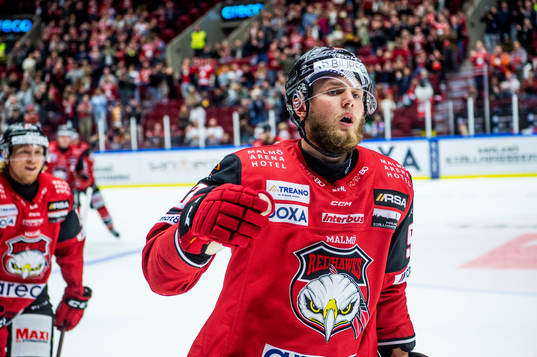 Malmö Redhawks Kristian Vesalainen jublar