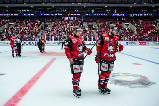 Malmö Redhawks Marcus Sylvegård och Kristian Vesalainen
