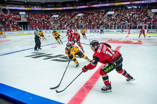 Malmö Redhawks Carl-Johan Lerby mot Luleås Joonas Rask