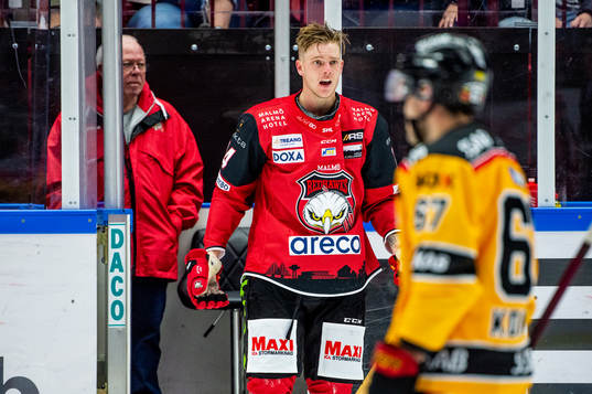 Malmö Redhawks Carl-Johan Lerby i samband med en utvisning