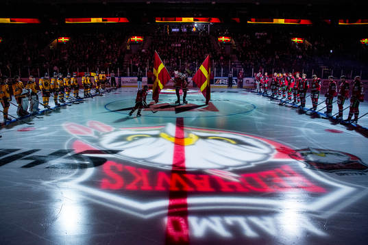 Malmö Arena innan ishockeymatchen i SHL mellan Malmö